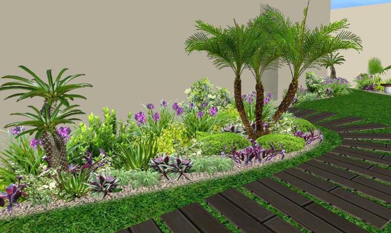 diseño de jardines tropicales modernos