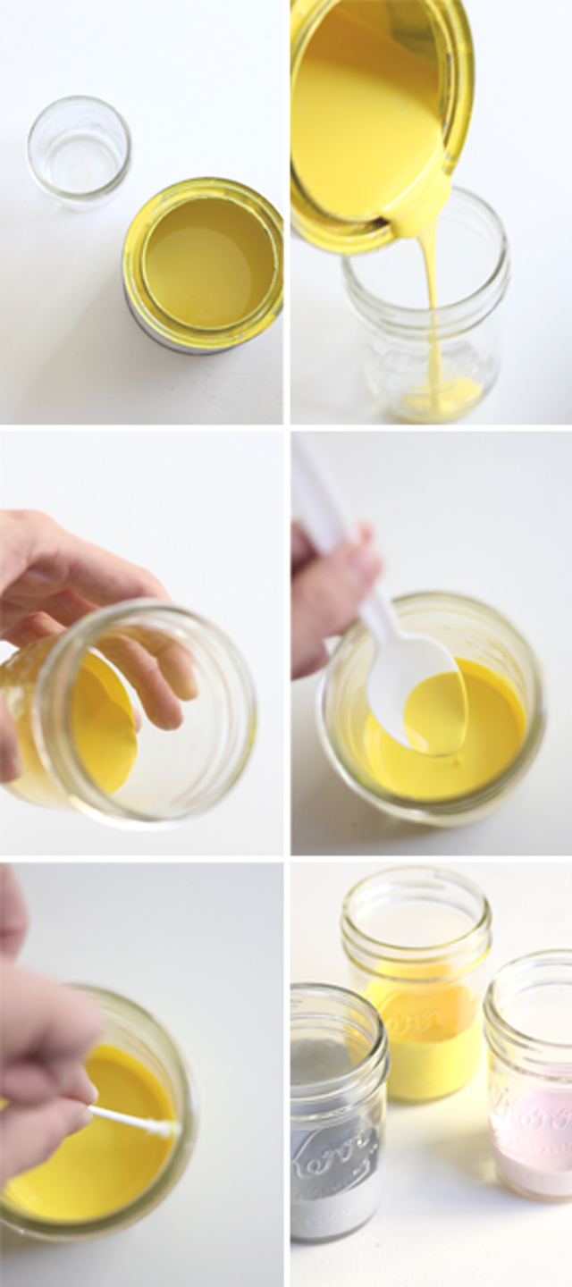 Natty by Design tutorial paint dipped mason jars