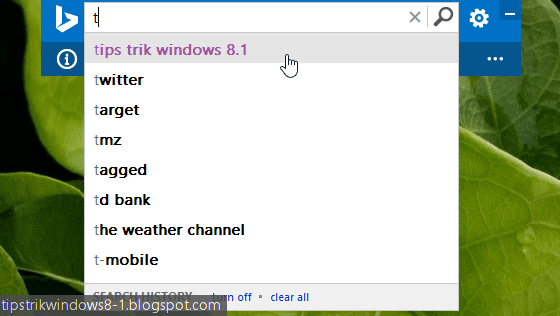 cara menghilangkan bing desktop di windows 8.1