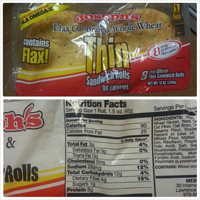 Shannon's Lightening the Load Joseph’s Flax Oat Bran & Whole Wheat Thin Sandwich Rolls