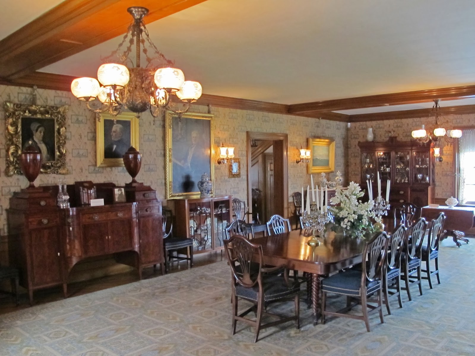 Modern Formal Dining Room Tables told the dining table, when extended, can seat 30. The door in the
