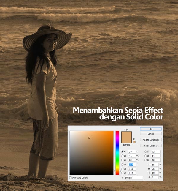 Solid Color untuk Foto Efek Sepia