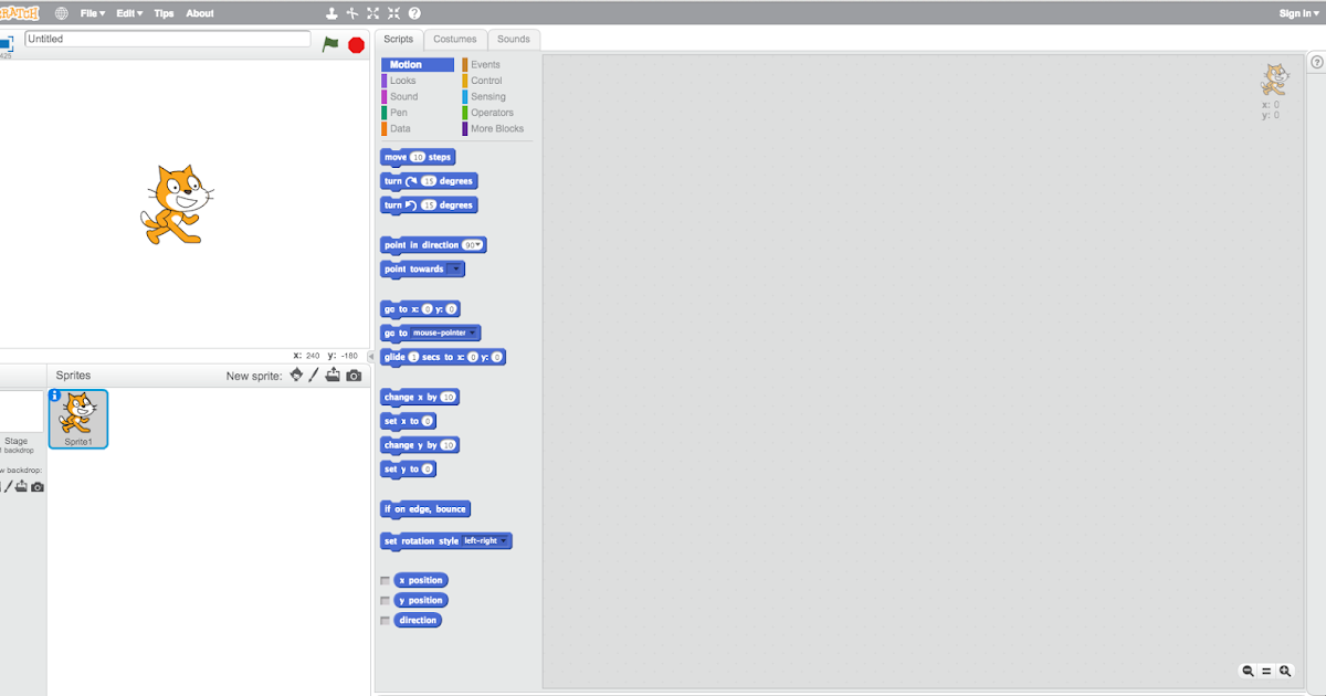 Scratch Environment Scratch Tutorials
