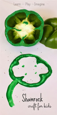 Fun and easy shamrock craft for kids - very little prep time required! 