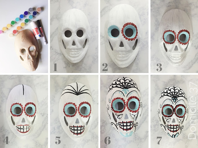 Day of the Dead Painted Sugar Skull Mask Tutorial 