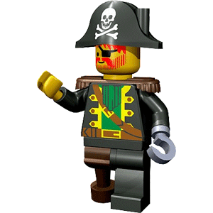 LEGO Captain Red Beard Minifigure w/Pirate Hat Skull Sword 6270 6285 6276 #pi055 