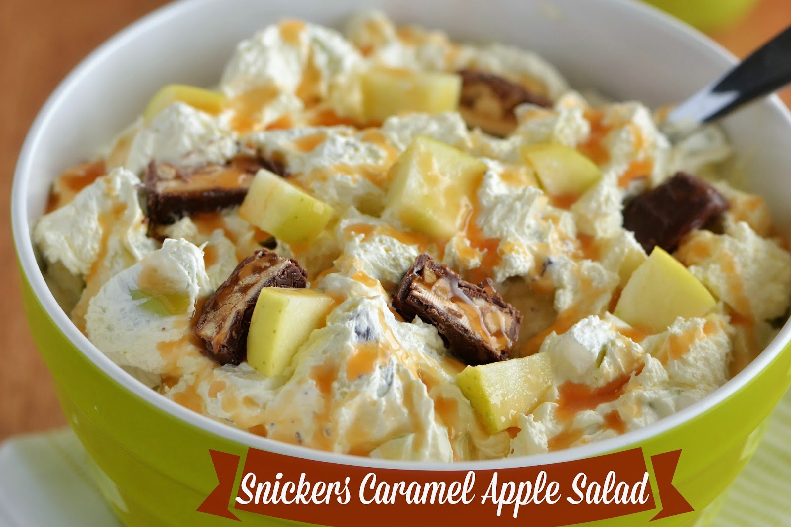 The Country Cook Snickers Caramel Apple Salad