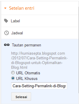 Cara Setting Permalink di Blogspot Agar SEO Cara Setting Permalink di Blogspot Agar SEO