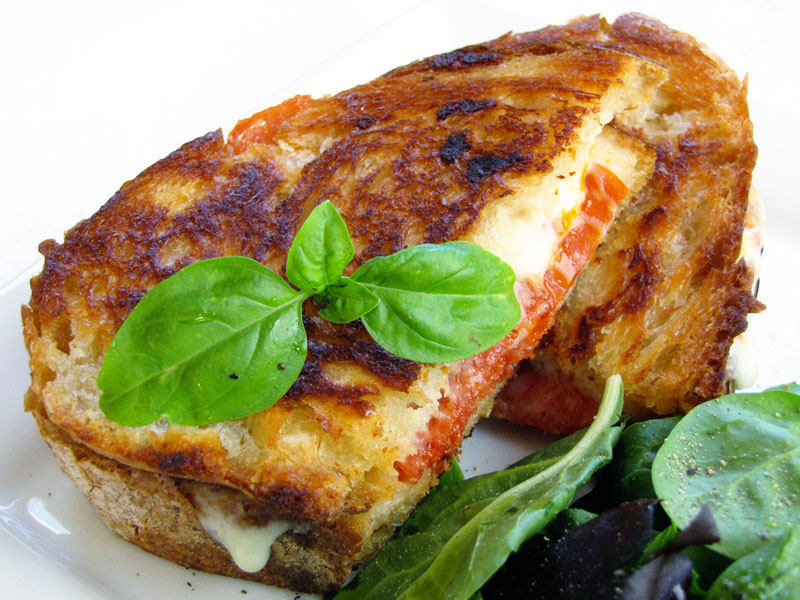 pepperoni & mozzarella 'grilled cheese' Sweet Anna's
