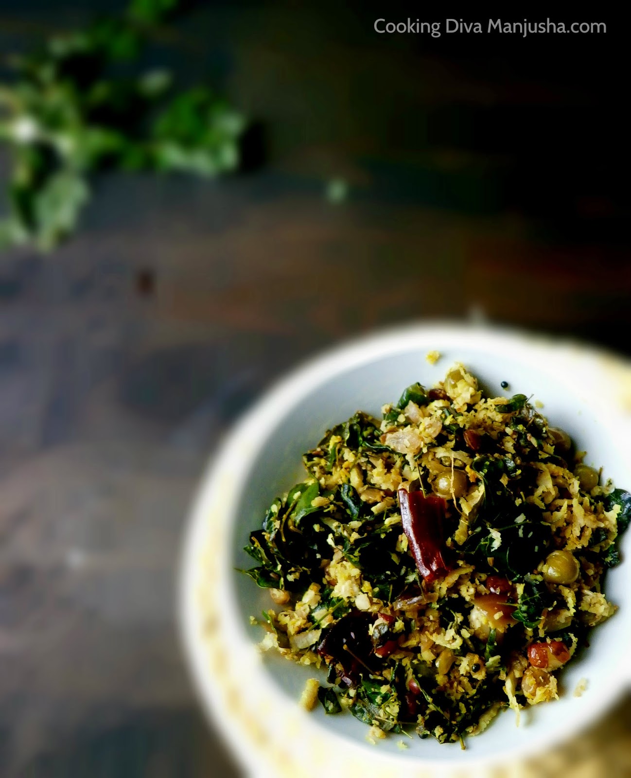 Muringa ila Thoran/Drumstick leaves stir fry Kerala style