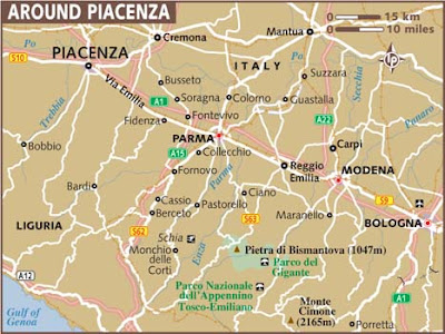 Mappa della Città di Provincia Regionale Italia Mappa Politica di Piacenza