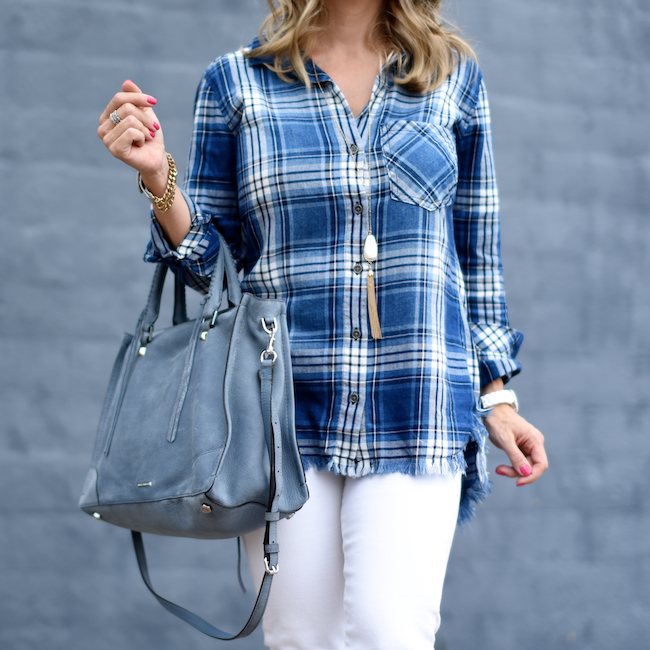 5 Ways to Wear Your Plaid Button Down Shirt • Honey We're Home