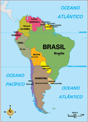 América do Sul: Países e Capitaís