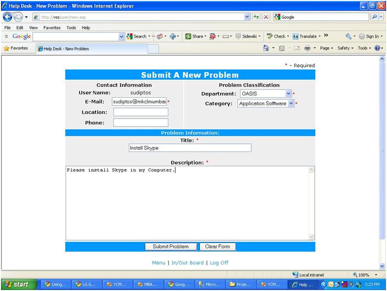 Pranab S Scrapbook Installing And Configuring Liberum Help Desk