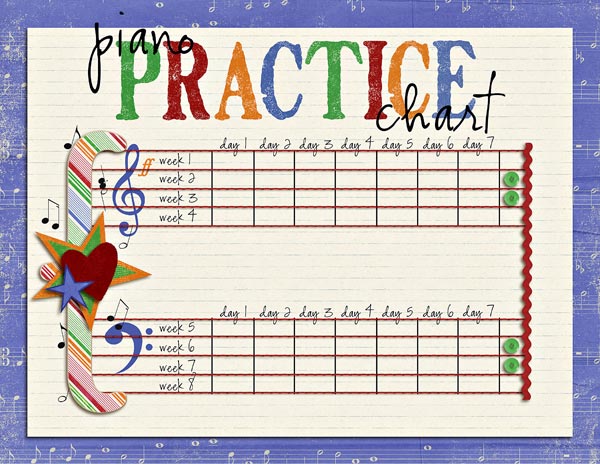 Practice Charts For Music Students