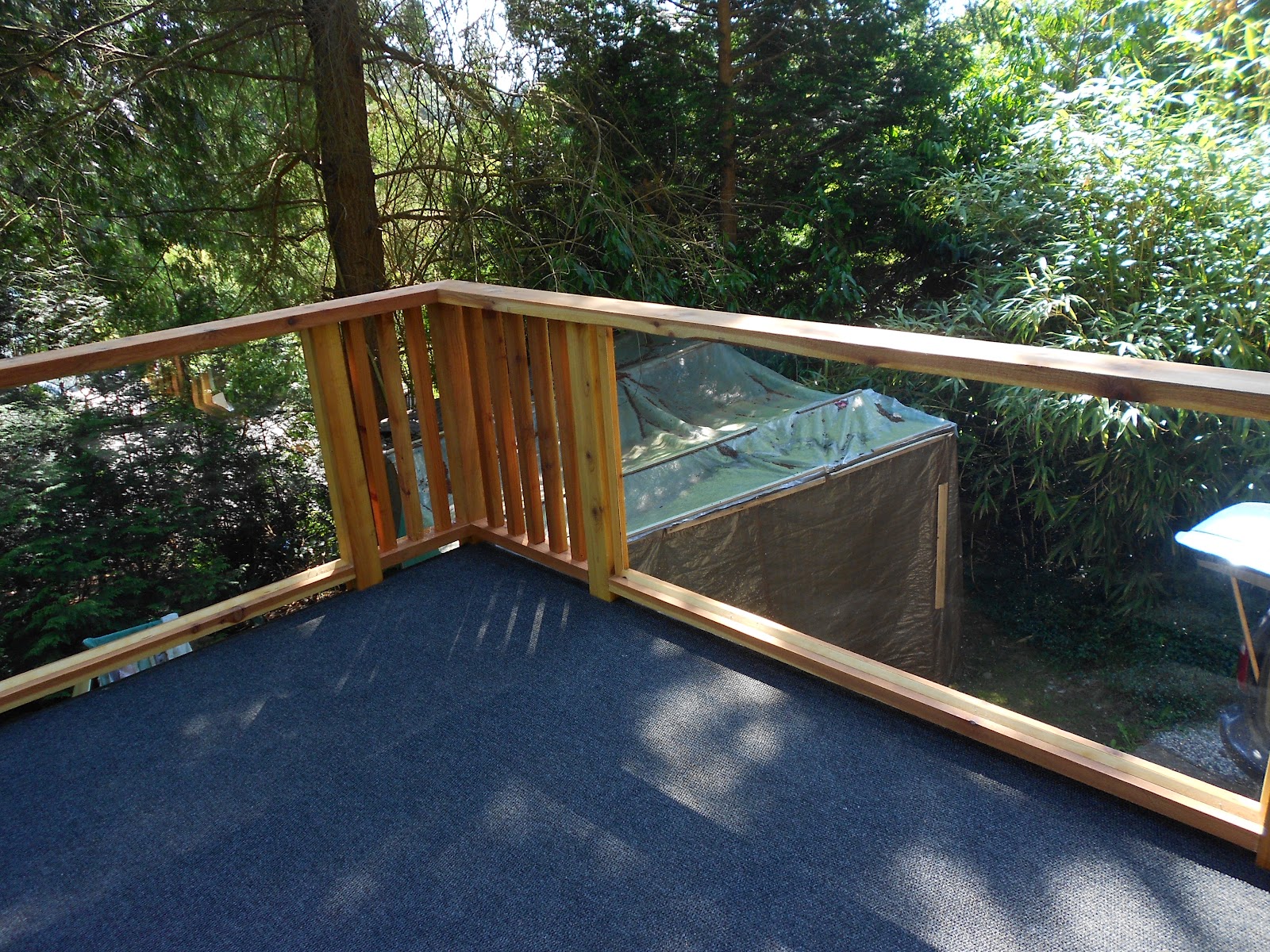 MyCarpentry: Custom Rough Cut Cedar Deck Railing Project.