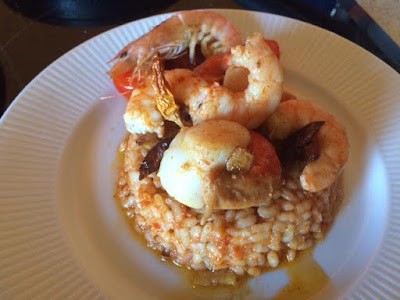 Arroz Con Vieiras Picantito.
