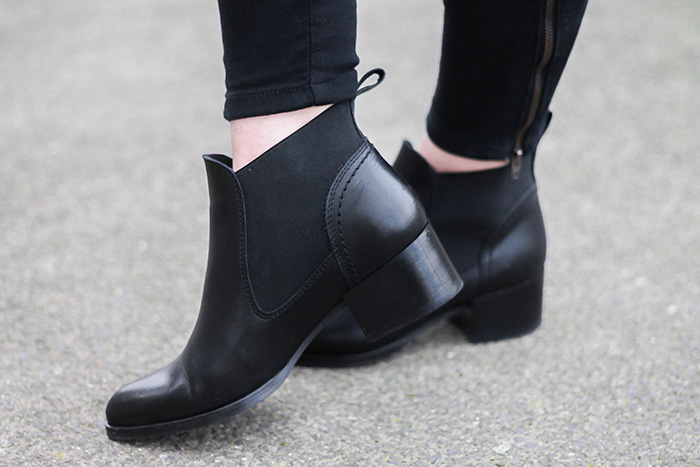 black ankle boots