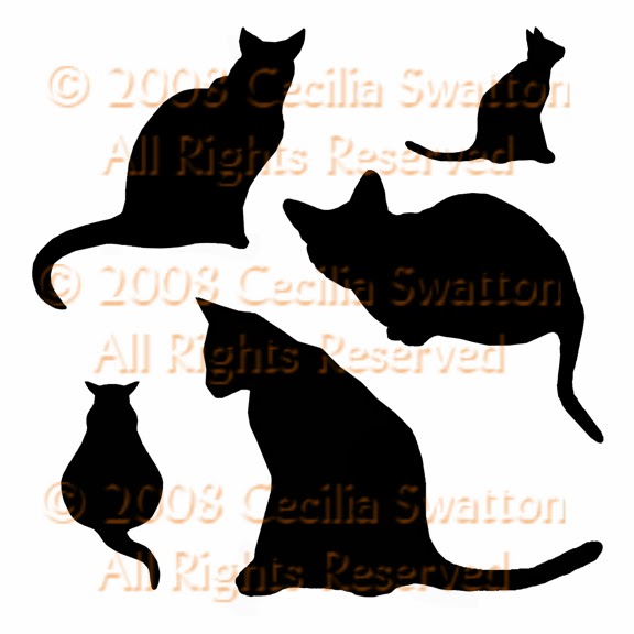 Art... "(Swatton) Cats" 6"X6" Stencil Just Released at Cat Lovers