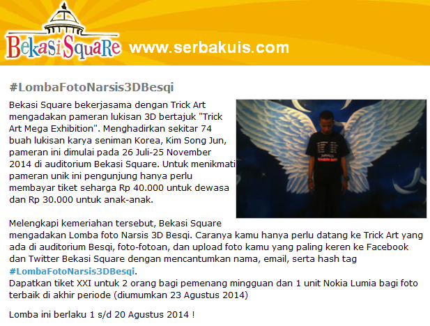 Kontes Foto Narsis 3D Besqi Berhadiah Nokia Lumia 1 Kontes Foto Narsis 3D Besqi Berhadiah Nokia Lumia