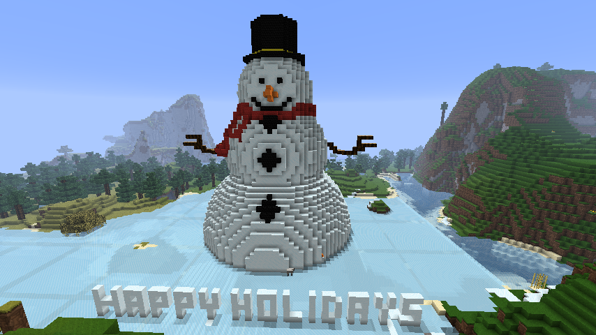 Cool Minecraft Xbox 360 Build, Christmas snowman