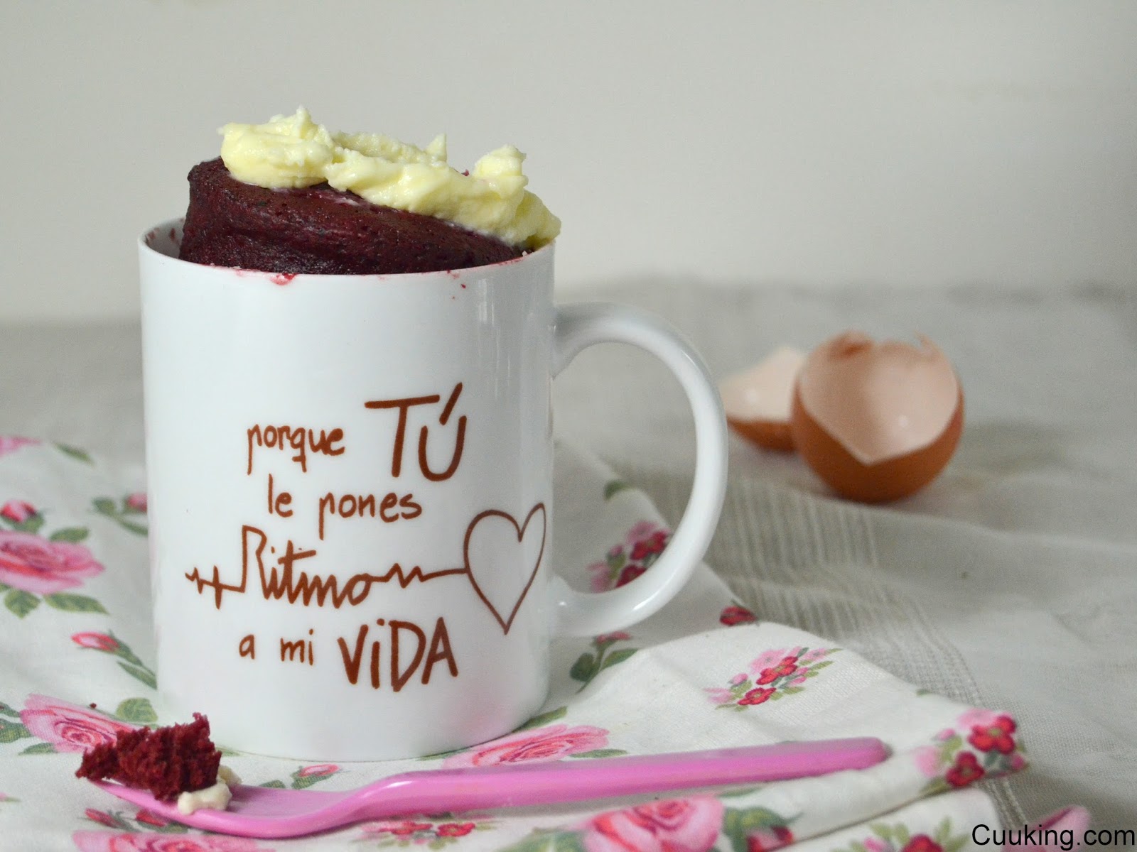 Red Velvet Mug Cake (con Videoreceta) #cuukinglovesmugcakes