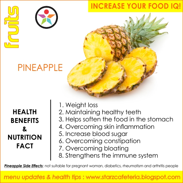 STARZ Cafeteria PINEAPPLE Health Benefits and Side Effects