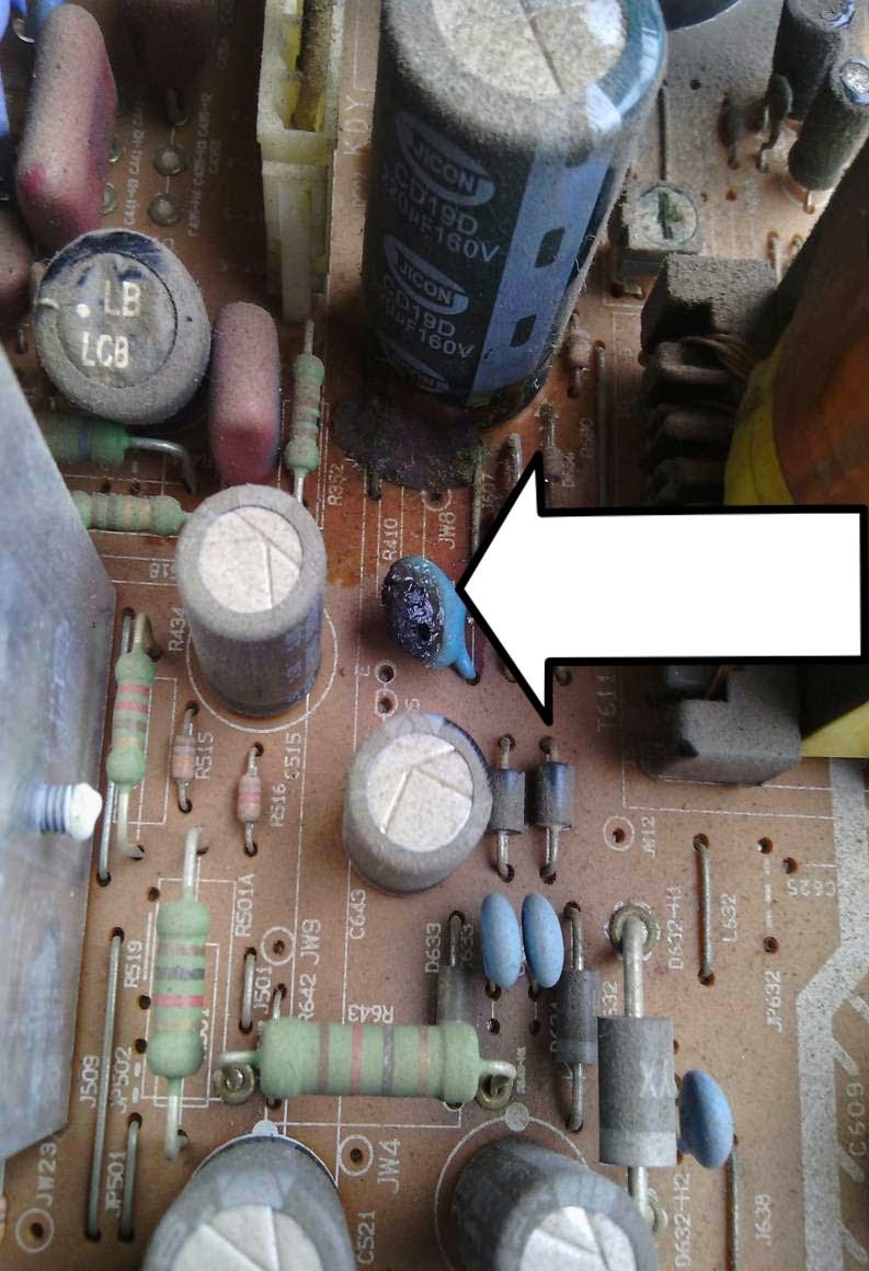 Dead Sanyo crt tv repaired