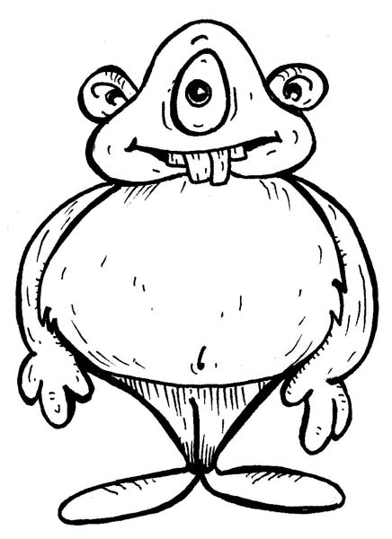 Face O Comics One Eyed Alien Cartoon