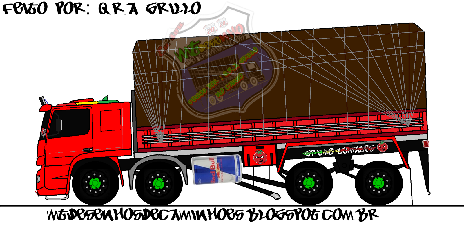 Como desenhar um caminhão verdureiro - Artego 2428 Mercedes - Benz