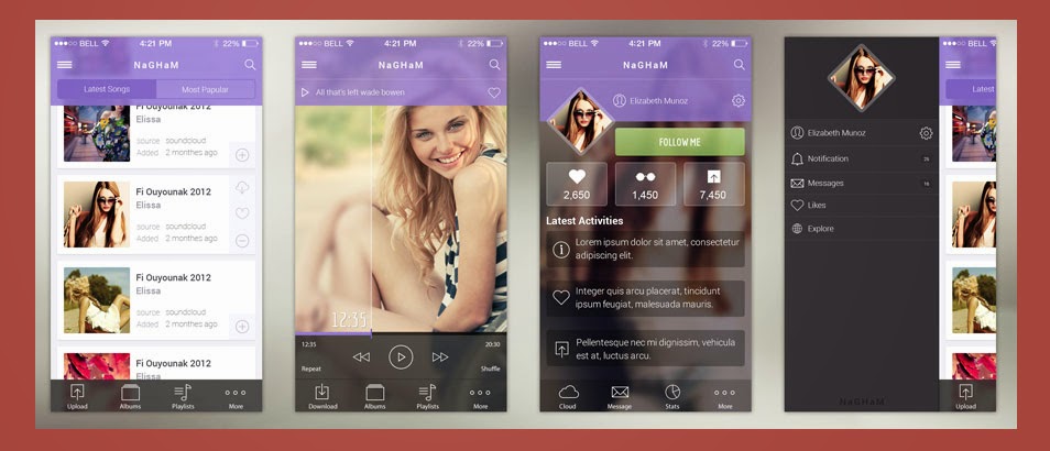 Nagham – Music IOS-7 App Nagham – Music IOS-7 App