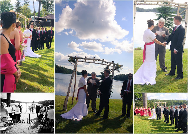 wedding ceremony by a lake