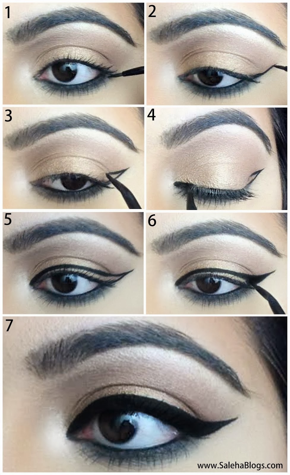 Saleha Blogs How to Do Perfect Winged Eyeliner!