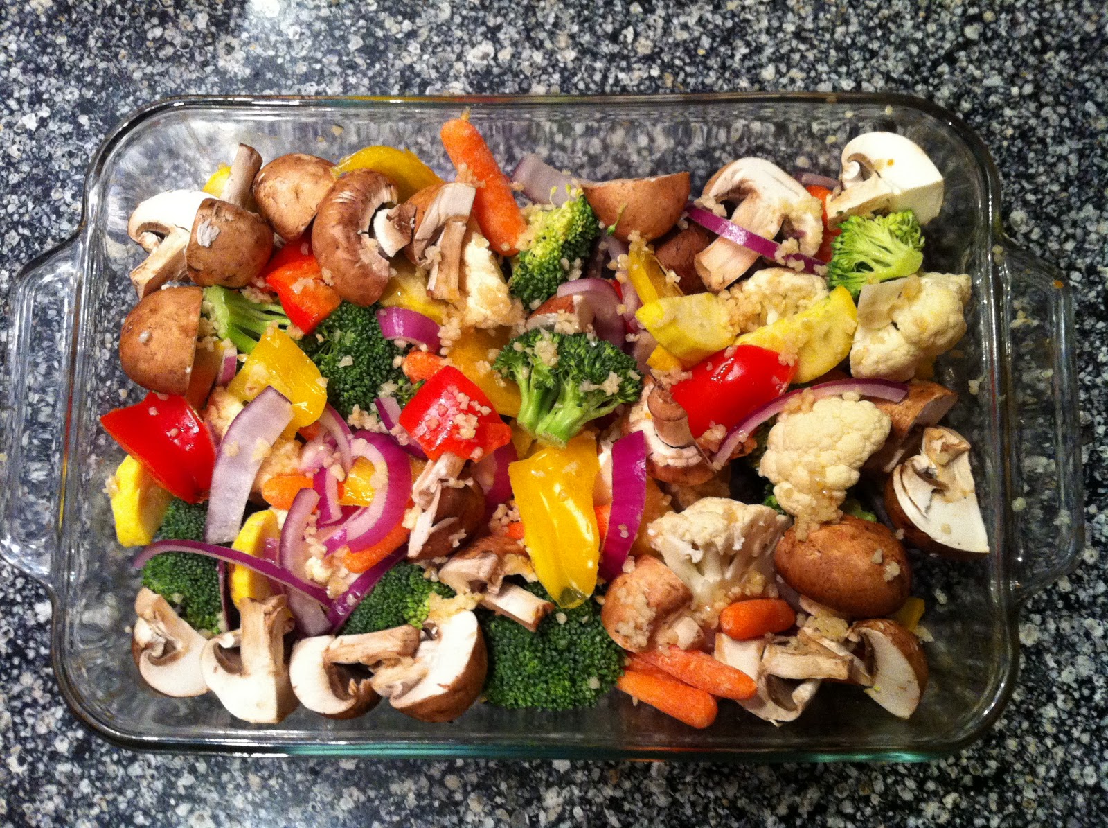 Garlic Rosemary Oven Roasted Vegetables with Parmesan Peace Love and