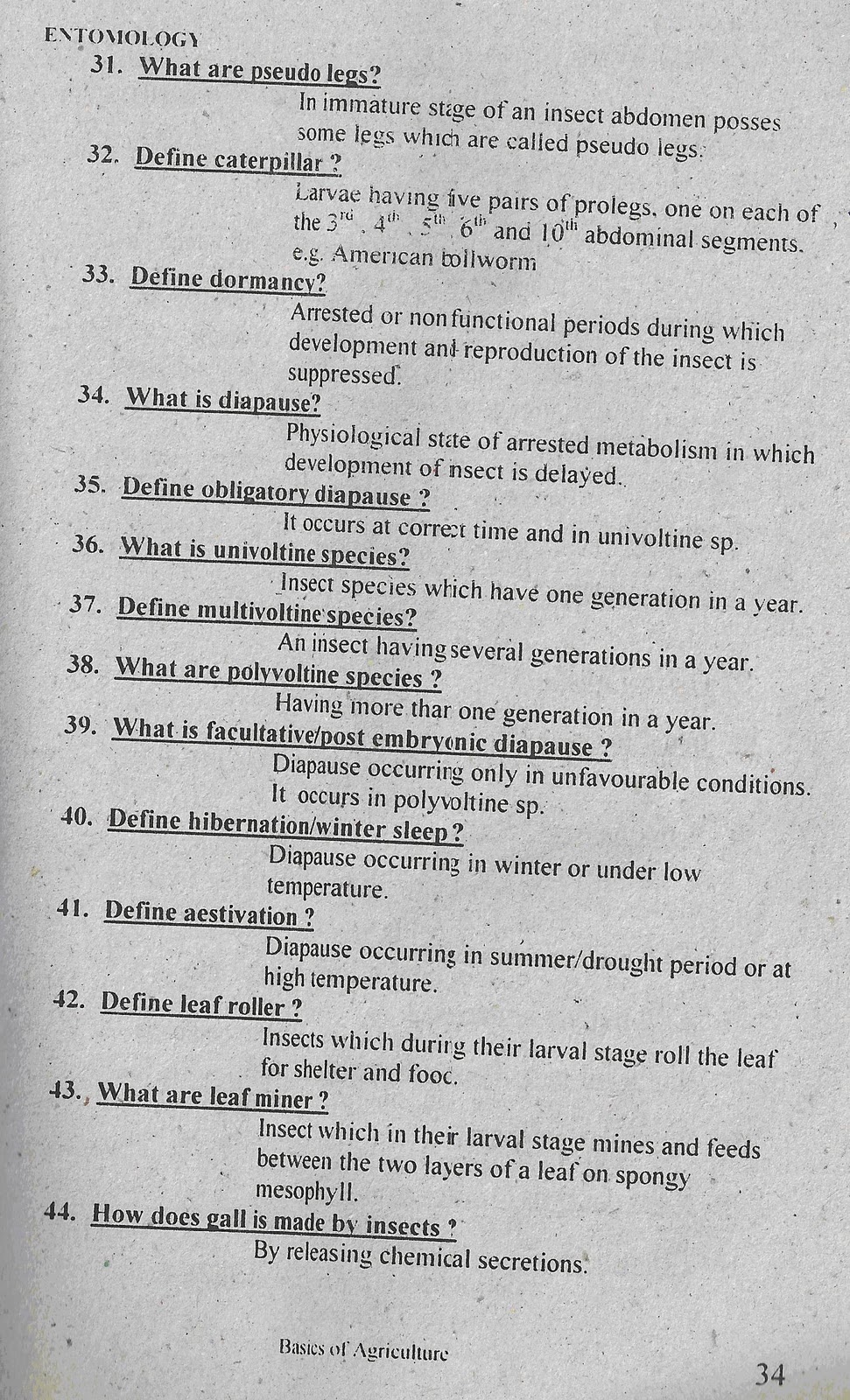 ENTOMOLOGY, The Science of Insect