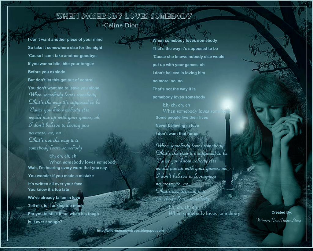 My Poems, Recipes, English & Sinhala Lyrics, Quotes.....: When Somebody