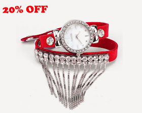 Daily Deals Offers In Pakistan 20 Off On Leather Bracelet Crystal Stone Watch By Daraz Pk