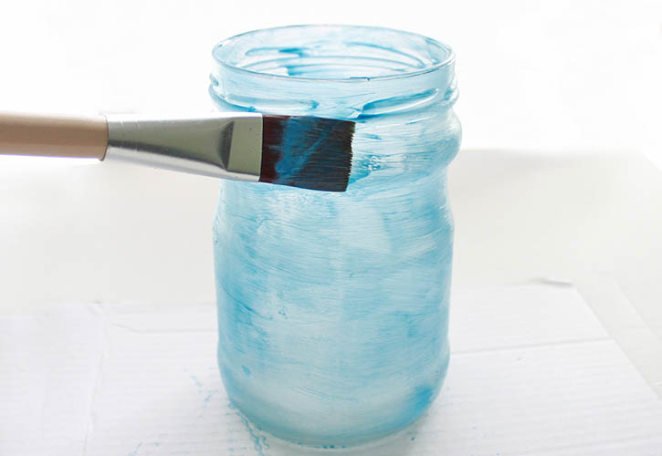 DIY Frosted Beach Glass Jars Gina Michele