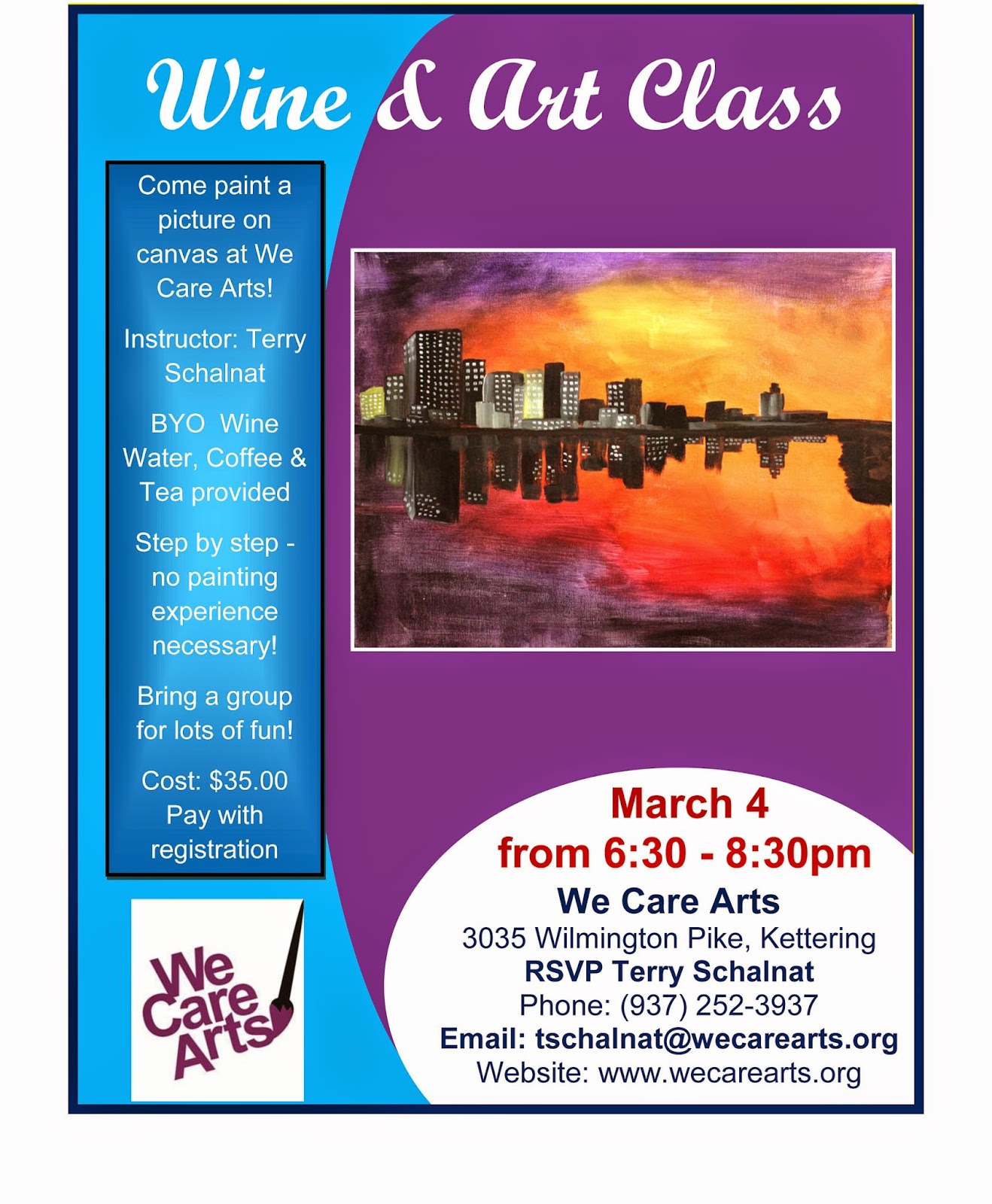We Care Arts Wine and Art Class