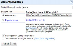 Yazıya link verme