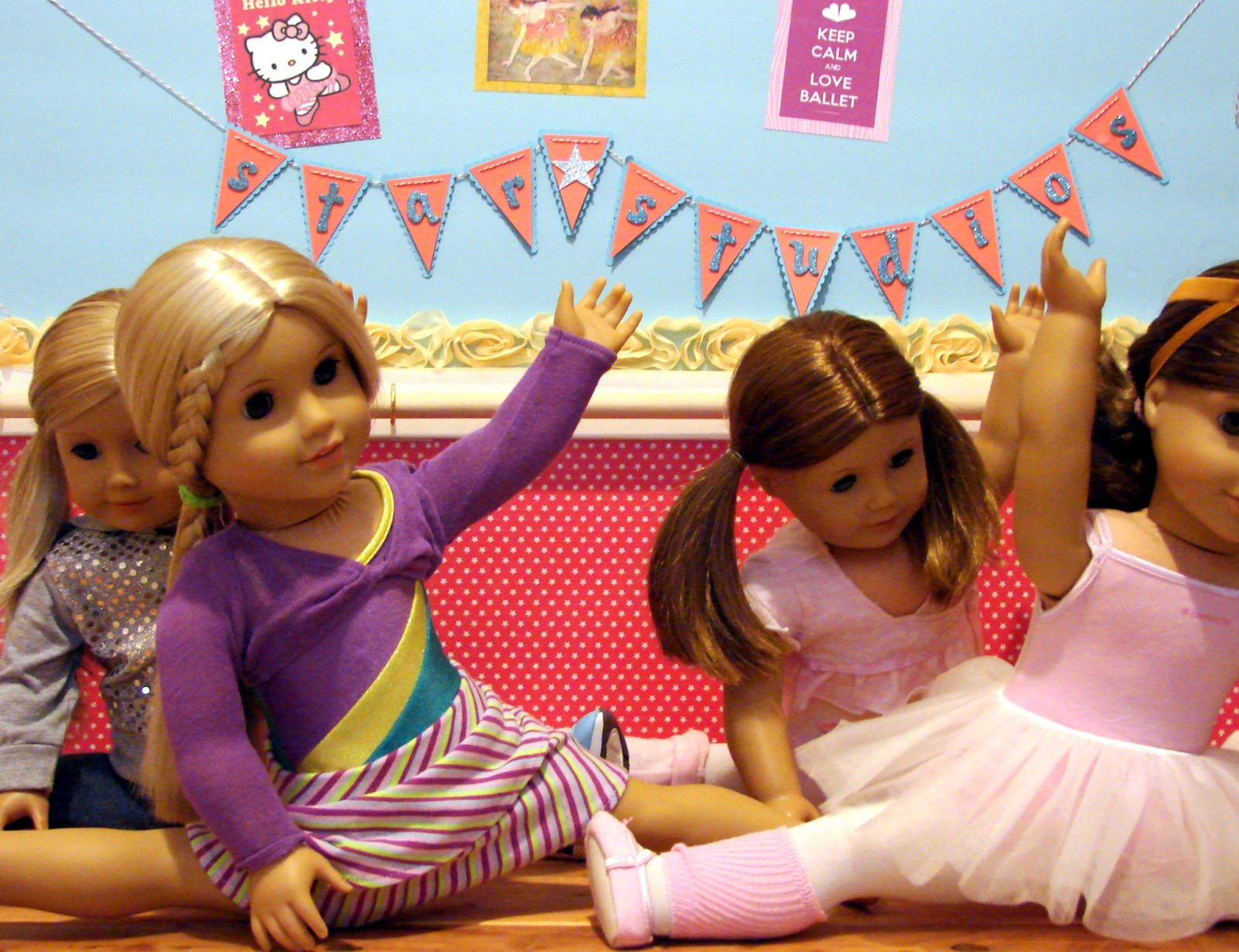 American Girl Doll Play Doll Crafting Creating a Dance Studio w/Barre