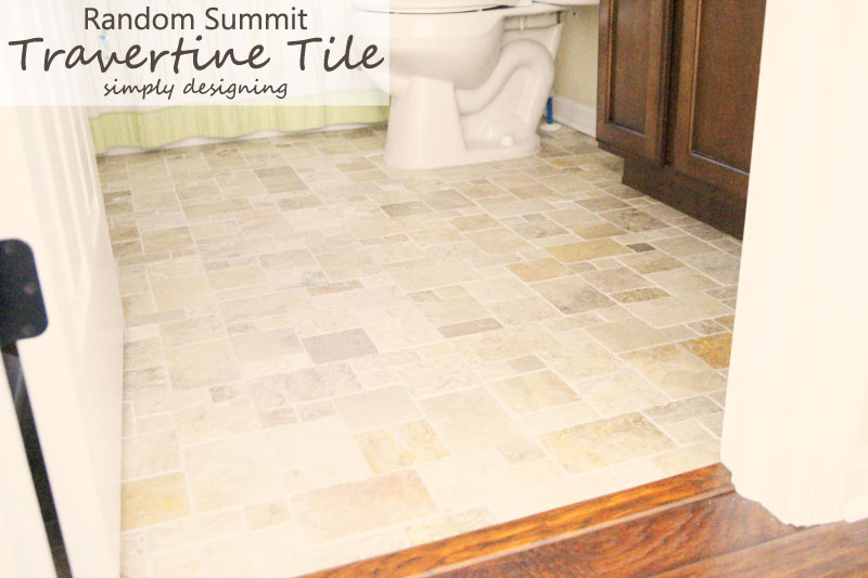 Random Summit Travertine Tile | a complete tutorial for how to demo, prep, install concrete backer board and install tile | #diy #bathroom #tile #thetileshop @thetileshop