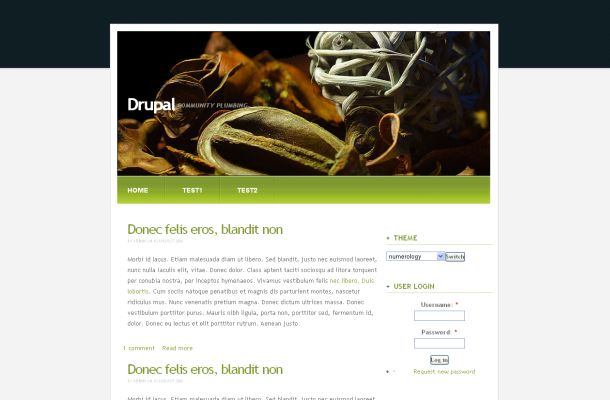 Free Drupal Natural Black Green Theme Template Free Drupal Natural Black Green Theme Template