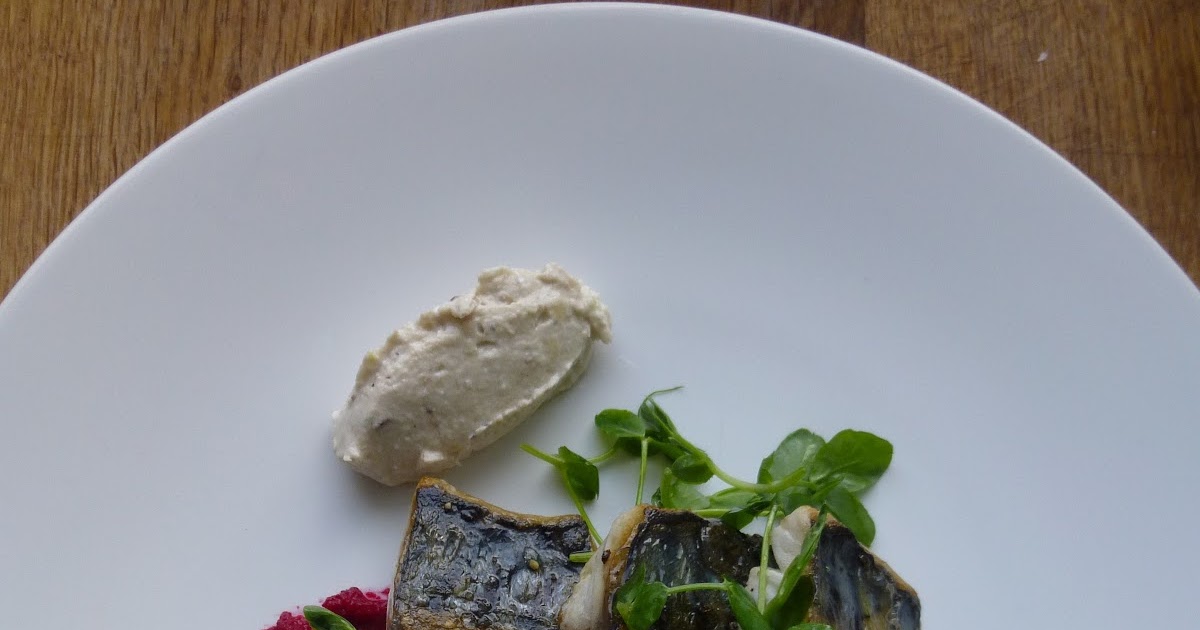 Sam Cooks Food Mackerel with pureed and pickled beetroot, smoked