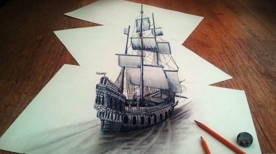 Tour Around The World رسومات ثلاثية الابعاد بالرصاص والفحم إبداع لا م تناهي في الرسم الثلاثي الابعاد بقلم الرصاص