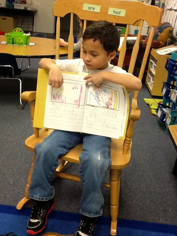 Mrs. Bayley's Kindergarten Kids Writing Author's Chair