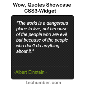 Wow, Quotes Showcase Widget Using Pure CSS3-techumber.com