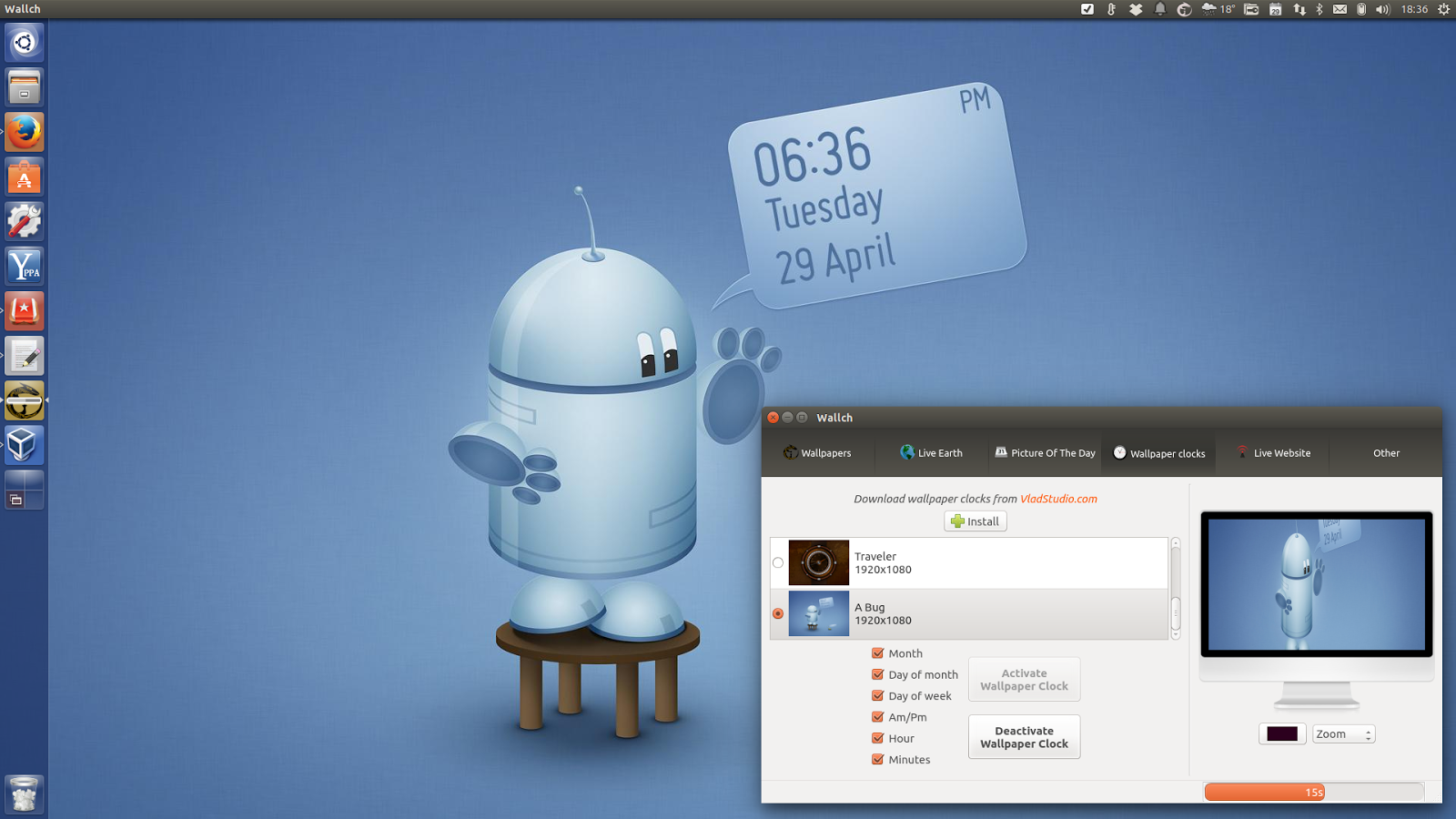 Wallch Use Wallpaper Clocks, Live Earth, Live Website Wallpapers And