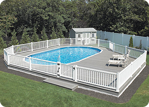 how to build a above ground pool deck