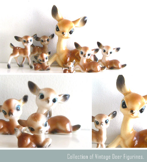 plastic deer figurines